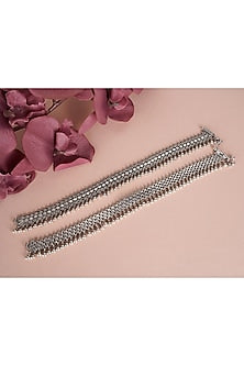 Silver Finish Handcrafted Anklets In Sterling Silver
