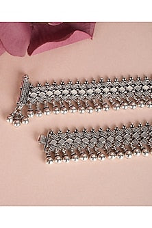 Silver Finish Handcrafted Anklets In Sterling Silver