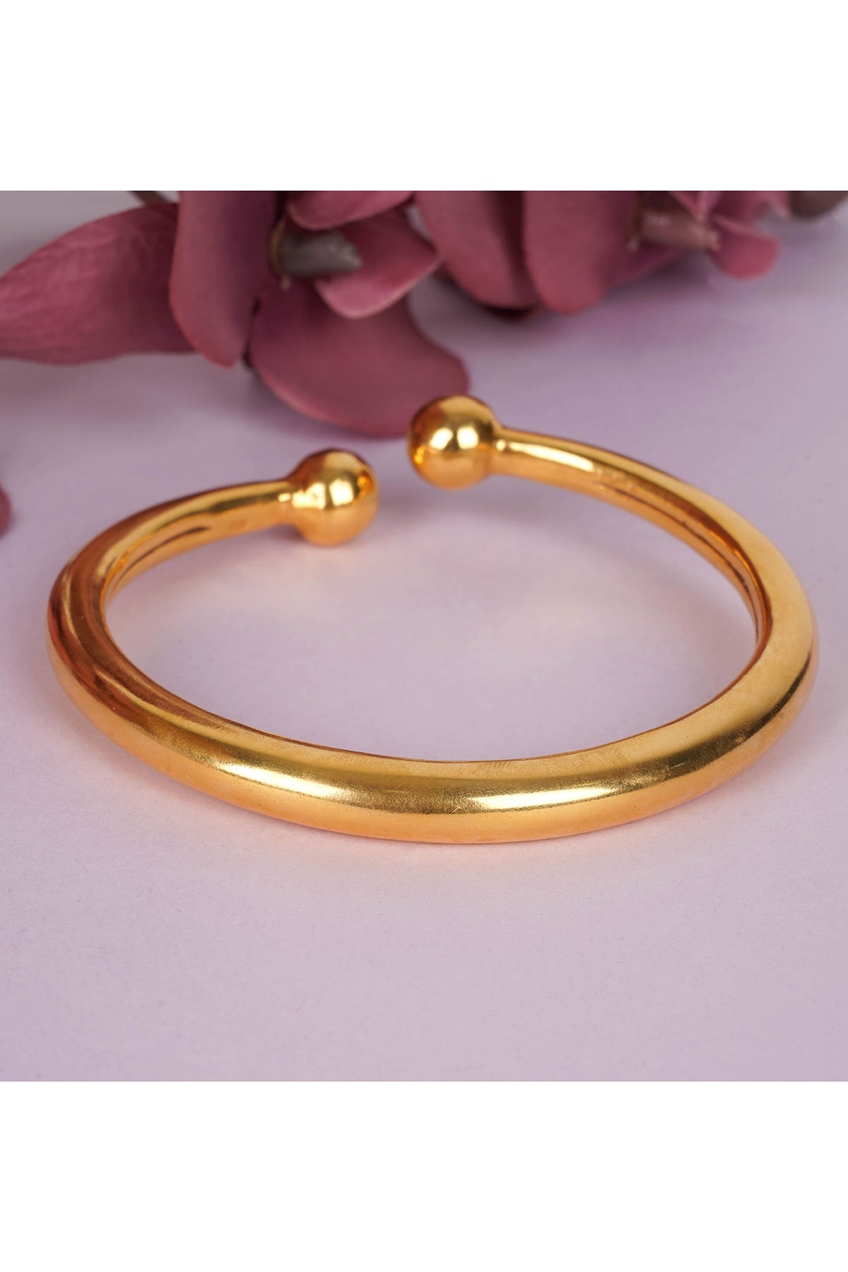 Gold Finish Handcrafted Anklet In Sterling Silver