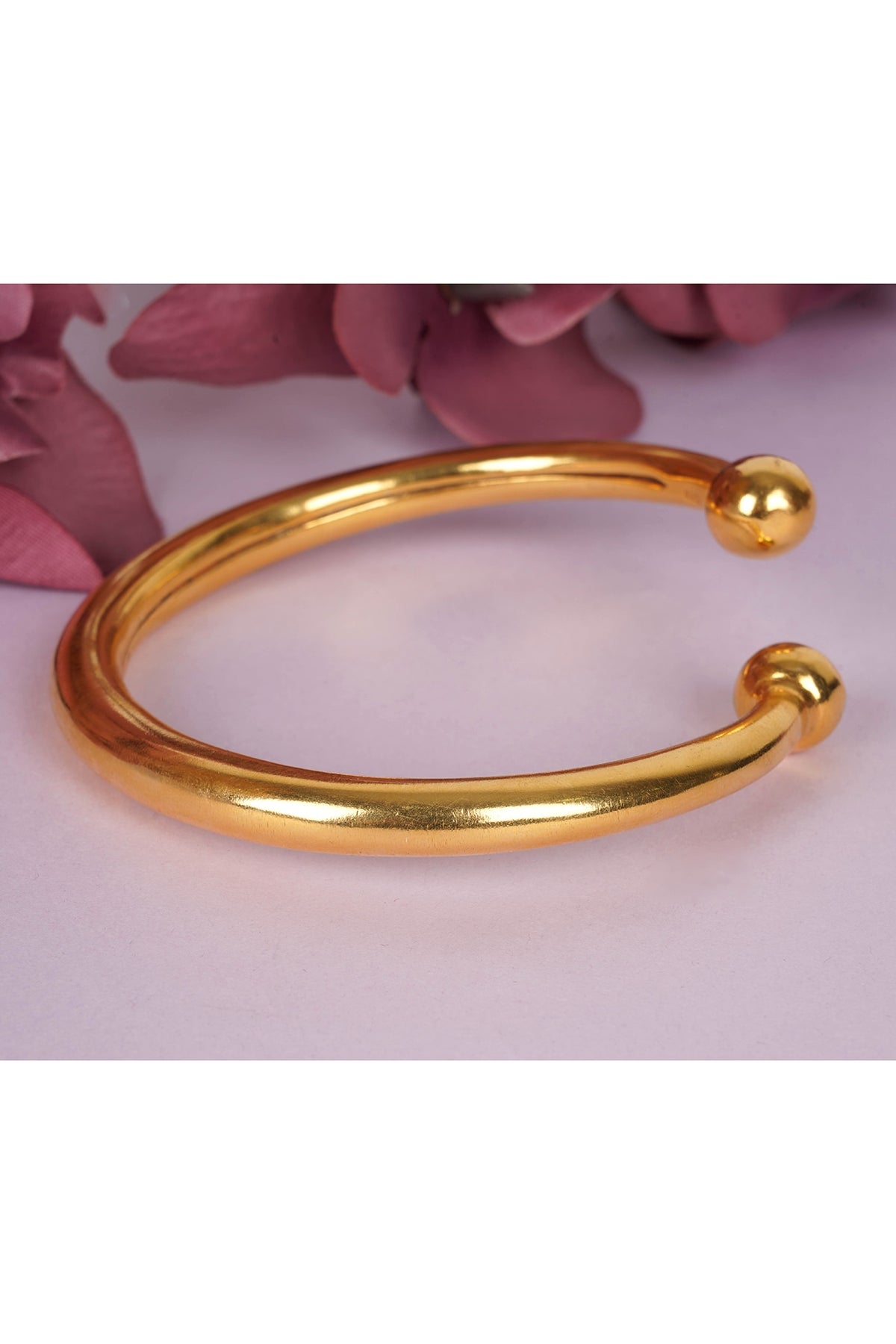 Gold Finish Handcrafted Anklet In Sterling Silver
