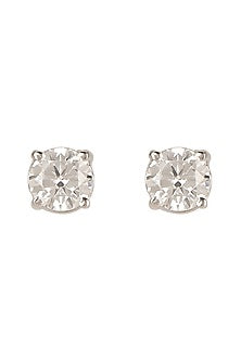 White Finish Zircons Pendant Set In Sterling Silver