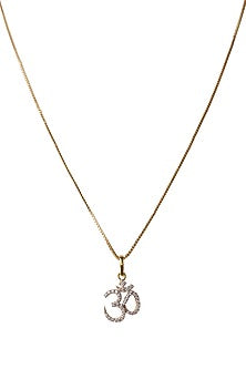 Gold Plated Zircon Long Pendant Necklace