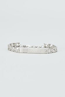 White Rhodium Finish Bracelet In Sterling Silver