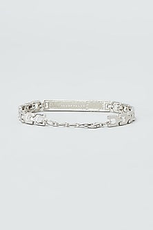 White Rhodium Finish Bracelet In Sterling Silver