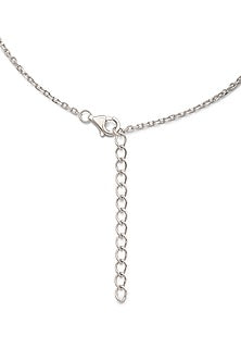 White Finish Crystal Anklets In Sterling Silver (Set of 2)