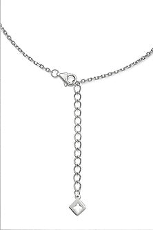 White Finish Crystal Anklets In Sterling Silver (Set of 2)