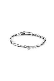 White Finish Crystal Bracelet In Sterling Silver