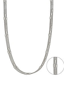 White Rhodium Finish Chain In Sterling Silver