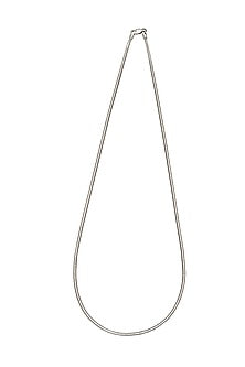 White Rhodium Finish Snake Chain In Sterling Silver