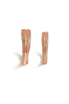 Rose Gold Finish Adjustable Couple Rings (Set of 2) In Sterling Silver