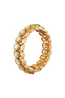 Gold Finish Kundan Bangle