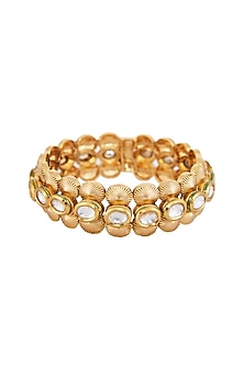 Gold Finish Kundan Bangle
