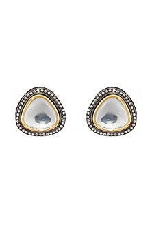 Black Finish Stud Earrings