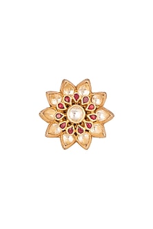 Gold Plated Red Onyx Ring