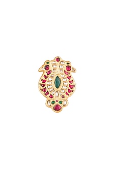 Gold Plated Green Onyx Ring