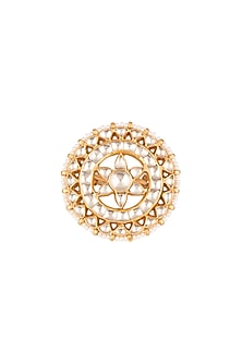Gold Plated Kundan Ring