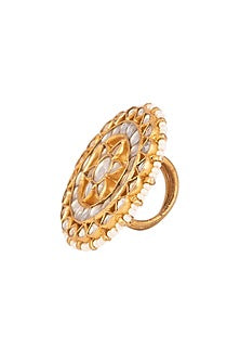 Gold Plated Kundan Ring
