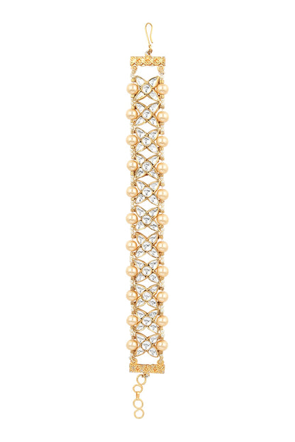 Gold Plated Kundan Bracelet