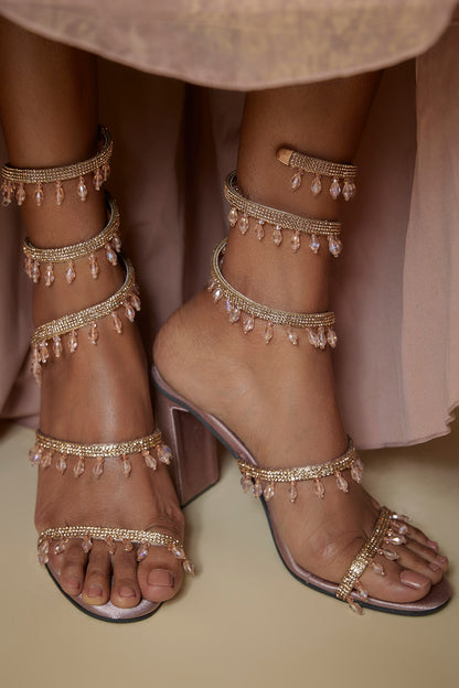 Pink Synthetic Spring Heels
