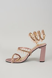 Pink Synthetic Spring Heels