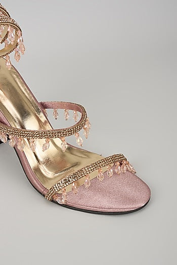 Pink Synthetic Spring Heels