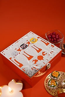 Silver Plated Enameled Lord Jagannath Multi-Purpose Box