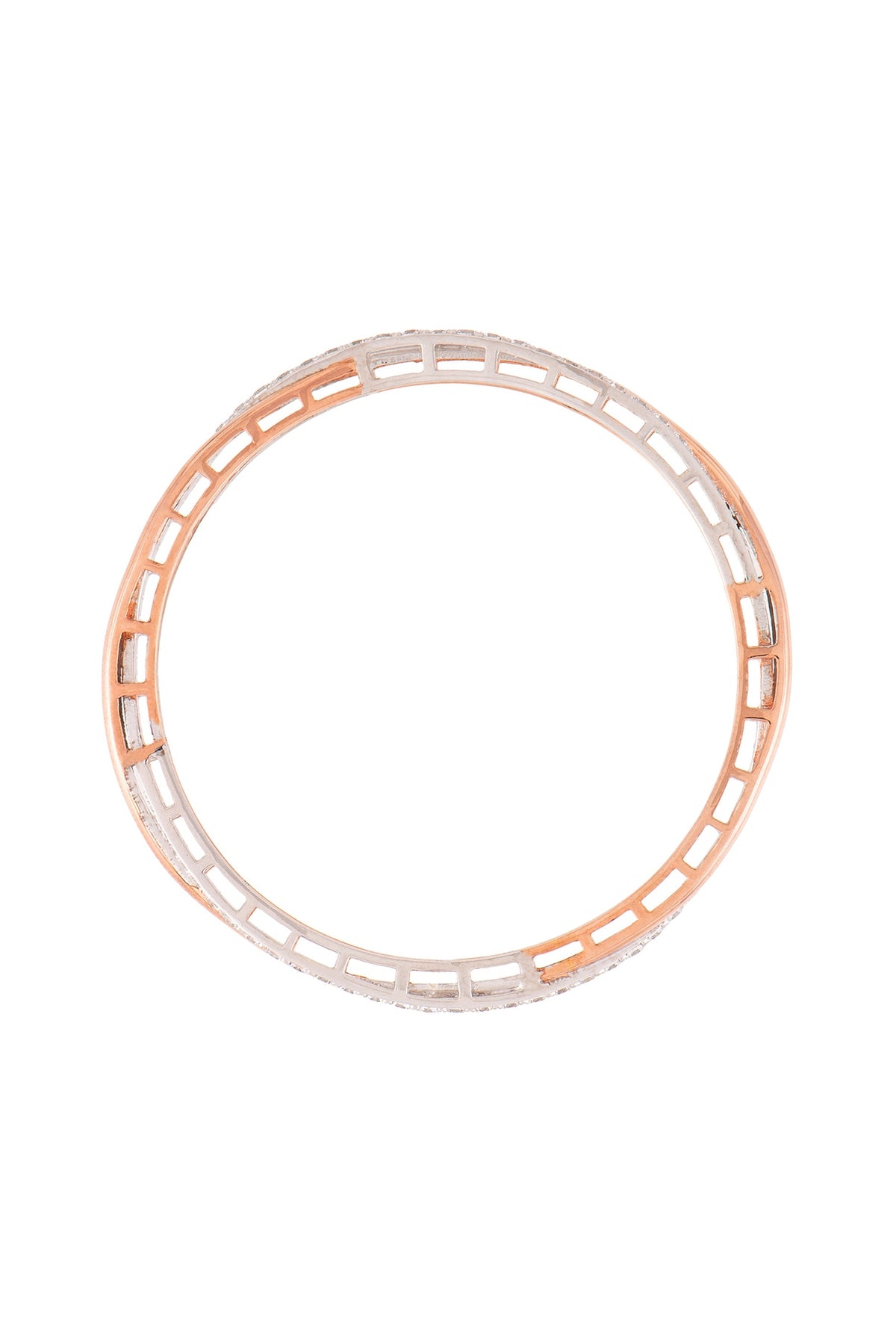 Rose Gold Finish Swarovski Intertwined Bangles