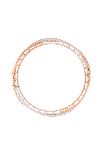 Rose Gold Finish Swarovski Intertwined Bangles