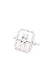 White Finish Swarovski Zirconia Rings
