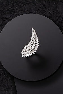 White Finish Swarovski Classic Wing It Rings