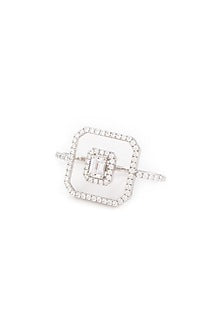 White Finish Swarovski Rings