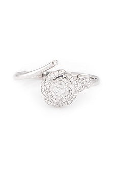 White Finish Bracelet In Sterling Silver