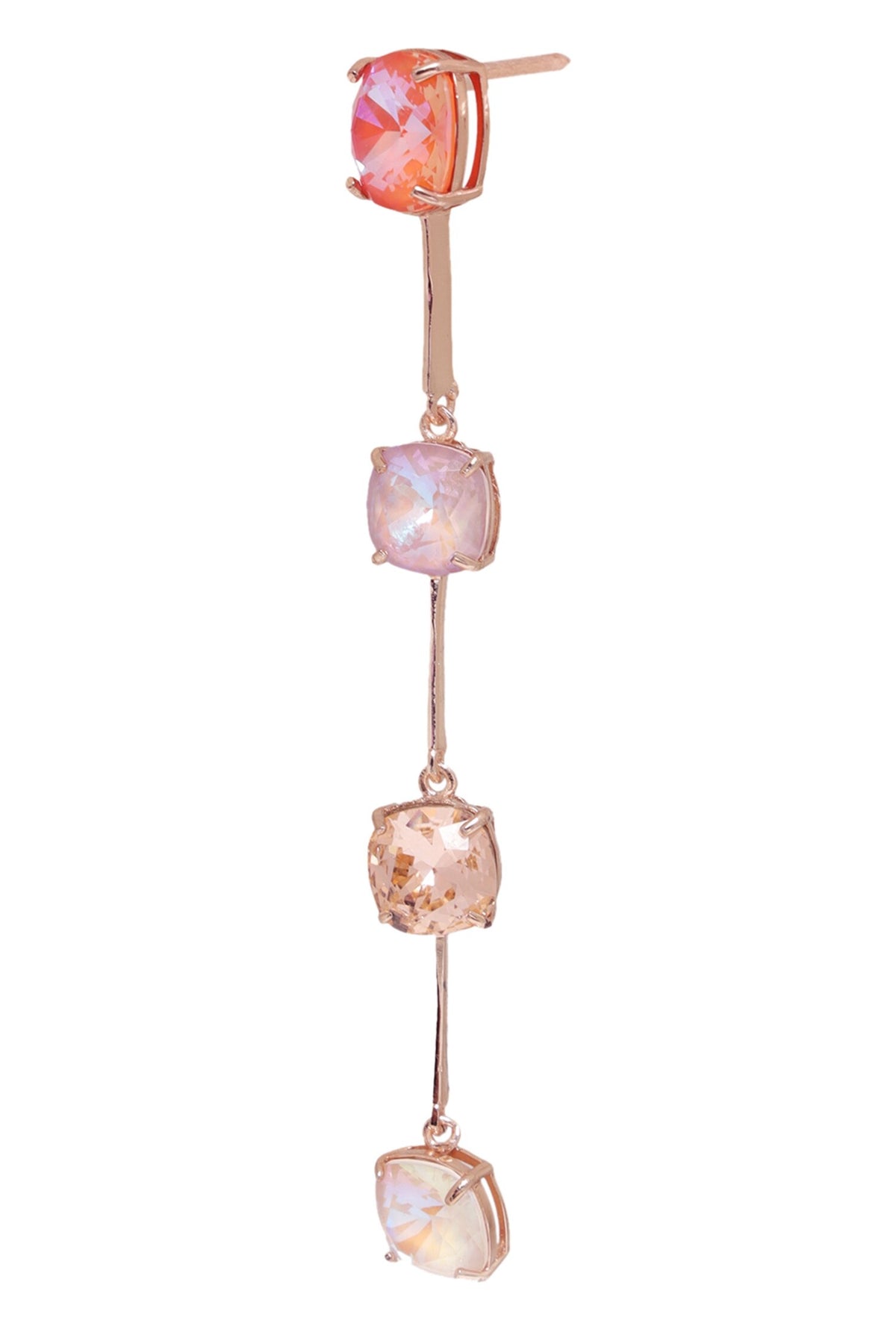 Straight Lined Shaped Long Earrings 