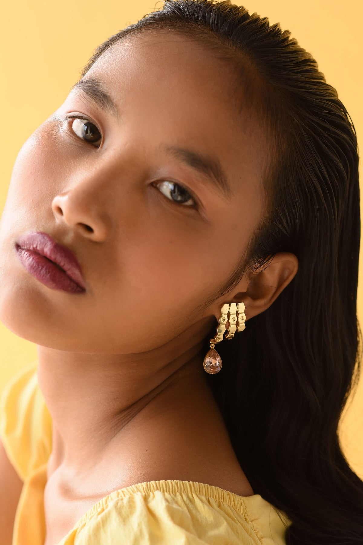 Textured Drop Earrings 