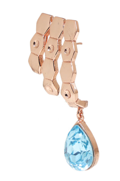 Textured Crystal Drop Earrings 