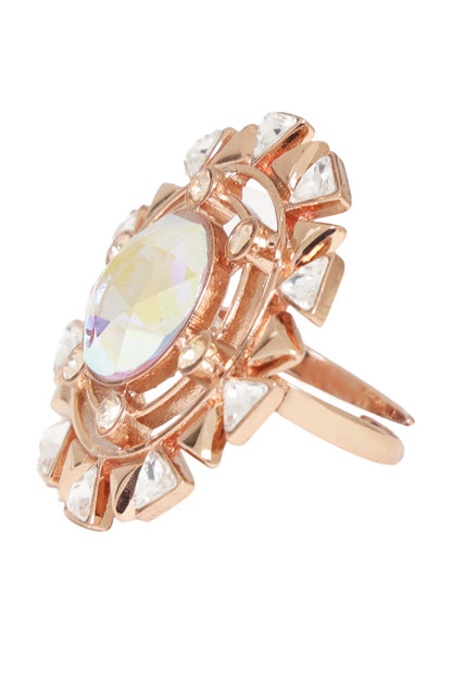 Geometric Cutwork Embellished Ring 