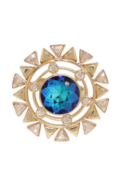 Geometric Embellished Cutwork Ring 