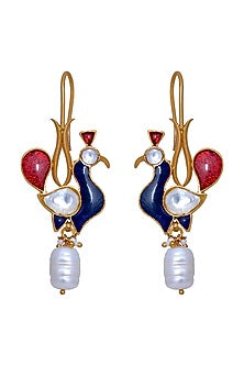 Gold Plated Meenakari Earrings
