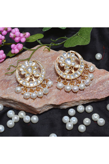 Gold Plated Handcrafted Earrings In Sterling Silver