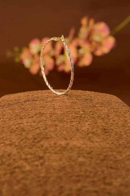Two-Tone Finish Bracelet In Sterling Silver