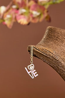 Yellow Gold Finish Moissanite Polki & Eurostar Swarovski Pink Enameled Watch Charm In Sterling Silver