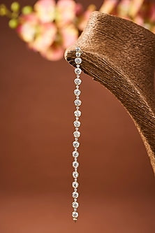 Yellow Gold Finish Eurostar Zircon Bracelet In Sterling Silver