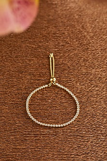 Gold Finish Zircon Bracelet In Sterling Silver