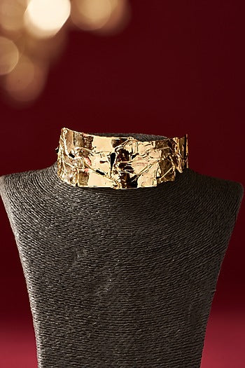 Gold Finish Handcrafted Choker Necklace