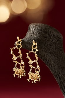 Gold Finish Handcrafted Dangler Earrings