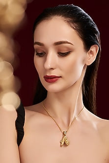 Gold Finish Handcrafted Pendant Necklace