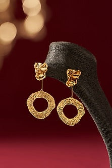 Gold Finish Handcrafted Dangler Earrings