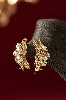 Gold Finish Handcrafted Stud Earrings