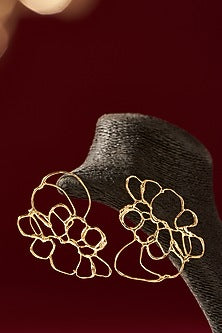Gold Finish Handcrafted Dangler Earrings