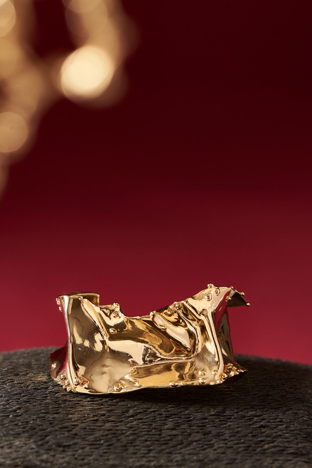 Gold Finish Handcrafted Cuff Bracelet